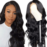 VIP Extensions RIO Body Wave Human Hair Front Lace Wig - Natural Black Human Hair Lace Front Wig