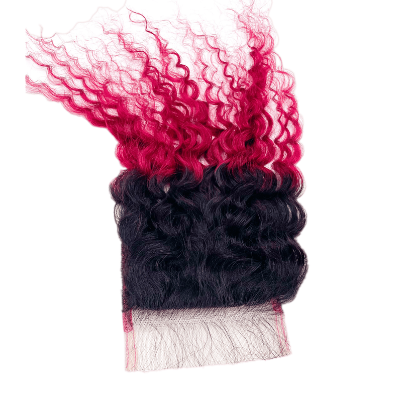 VIP Extensions RIO Bohemian Closure 4x4 Wine Hair Extension