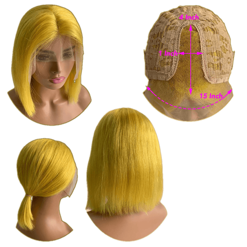VIP Extensions RIO Lace Front U Part Human Hair Bob Wig Straight Human Hair Full Lace Wig