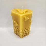 SAVAGE BEE-CHES® Heart and Bees Beeswax Candle – 5.9 oz