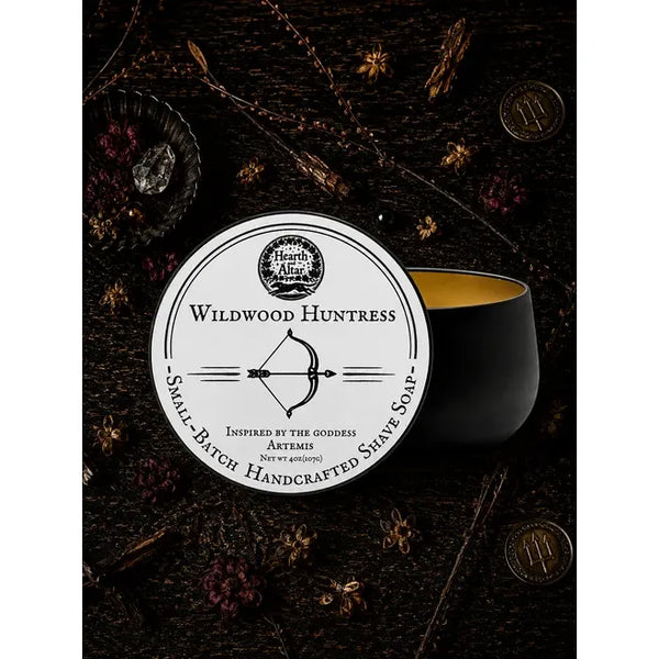 Hearth and Altar Hearth and Altar Wildwood Huntress - Shave Soap 4 Oz Shaving & Grooming Black