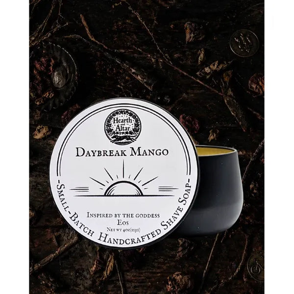 Hearth and Altar Hearth and Altar Daybreak Mango - Shave Soap 4 Oz Shaving & Grooming Black