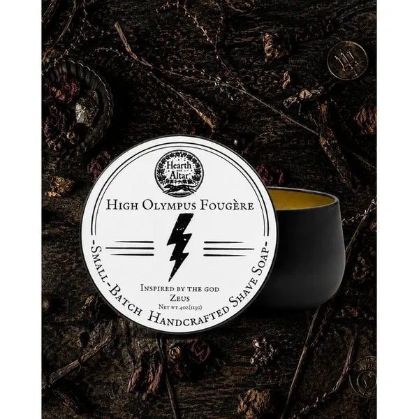 Hearth and Altar Hearth and Altar High Olympus Fougère - Shave Soap 4 Oz Shaving & Grooming Black