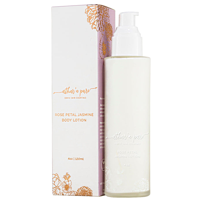 Rose Petal Jasmine Body Lotion (100% Natural, Vegan, Organic)