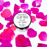 Rooted Earth Farm + Apothecary Rose + Jasmine Clay Trio Face Mask Face Masks + Scrubs