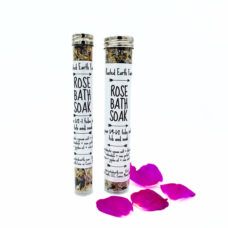 Rooted Earth Farm + Apothecary Rose Bath Soak Bath Teas + Soaks