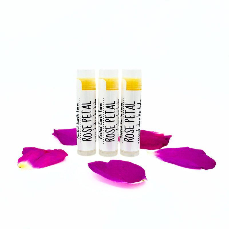 Rooted Earth Farm + Apothecary Rose Petal Lip Balm Lip Balms + Tints