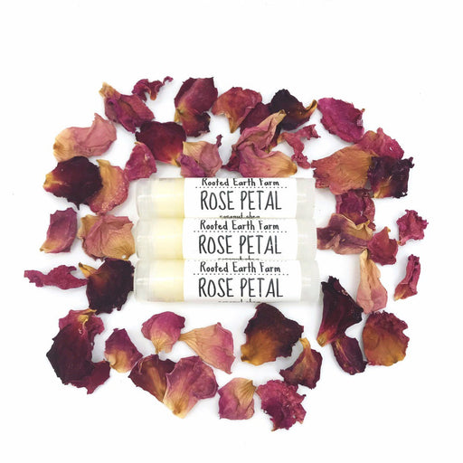 Rooted Earth Farm + Apothecary Rose Petal Lip Balm Lip Balms + Tints