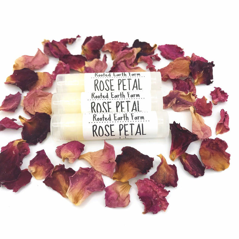 Rooted Earth Farm + Apothecary Rose Petal Lip Balm Lip Balms + Tints