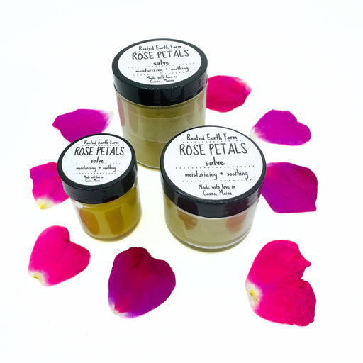 Rooted Earth Farm + Apothecary Rose Petals Salve Herbal Salves + Balms