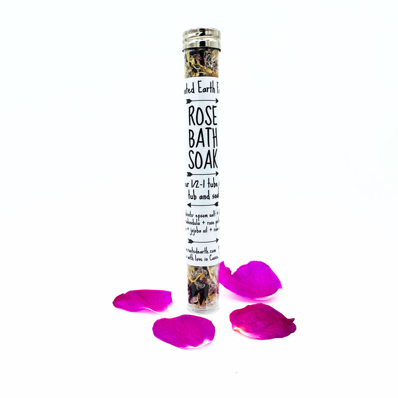 Rooted Earth Farm + Apothecary Rose Bath Soak Bath Teas + Soaks