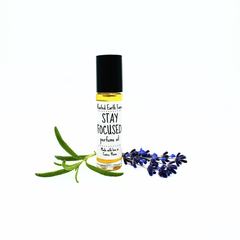 Rooted Earth Farm + Apothecary Stay Focused Perfume Oil Organic Perfumes