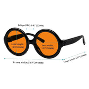 eyekeeper.com Round 100% Blue Light Blocking Orange Glasses Metalless Screwless R2313-B98 Eyeglasses