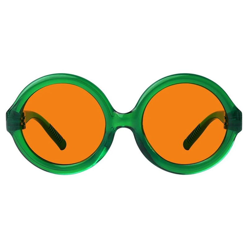 eyekeeper.com Round 100% Blue Light Blocking Orange Glasses Metalless Screwless R2313-B98 Eyeglasses