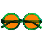 eyekeeper.com Round 100% Blue Light Blocking Orange Glasses Metalless Screwless R2313-B98 Eyeglasses