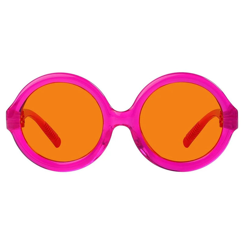 eyekeeper.com Round 100% Blue Light Blocking Orange Glasses Metalless Screwless R2313-B98 Eyeglasses