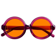 eyekeeper.com Round 100% Blue Light Blocking Orange Glasses Metalless Screwless R2313-B98 Eyeglasses