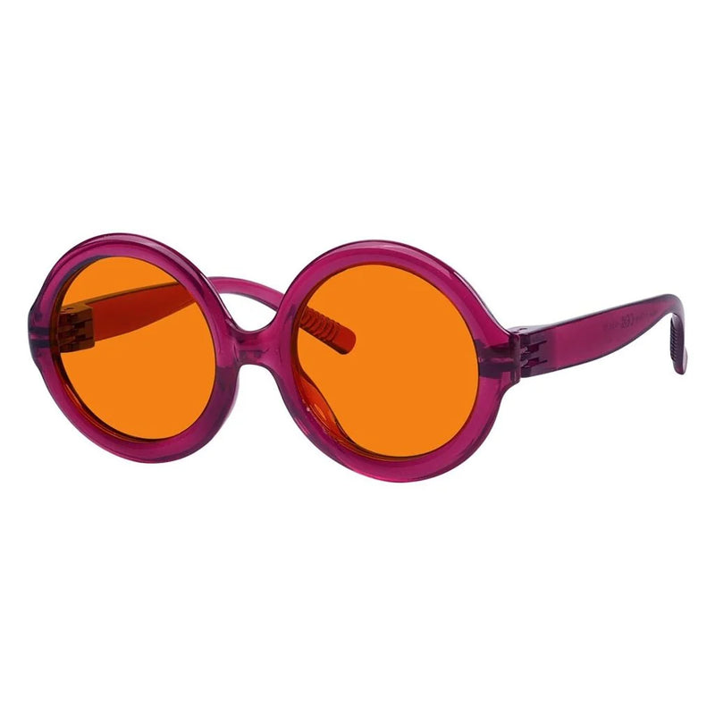 eyekeeper.com Round 100% Blue Light Blocking Orange Glasses Metalless Screwless R2313-B98 Eyeglasses