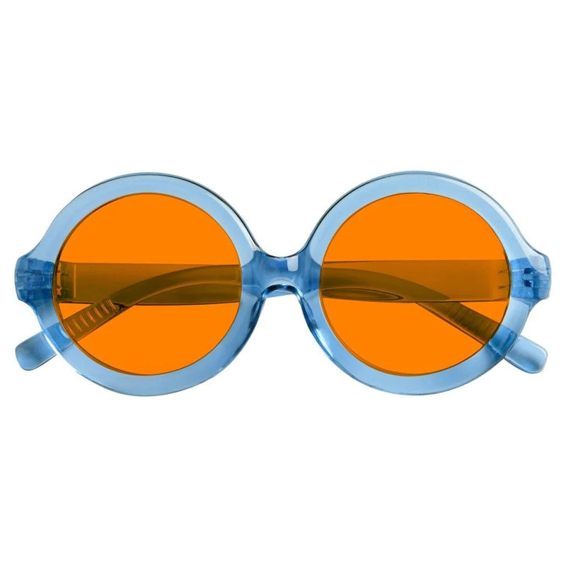 eyekeeper.com Round 100% Blue Light Blocking Orange Glasses Metalless Screwless R2313-B98 Eyeglasses