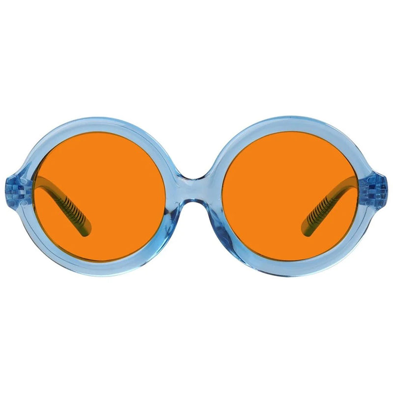 eyekeeper.com Round 100% Blue Light Blocking Orange Glasses Metalless Screwless R2313-B98 Eyeglasses