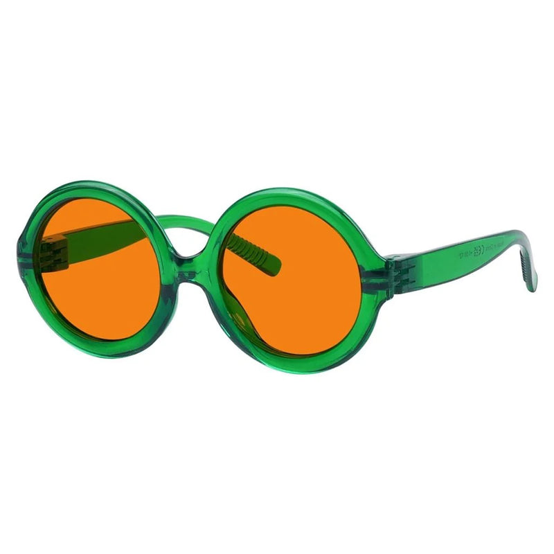 eyekeeper.com Round 100% Blue Light Blocking Orange Glasses Metalless Screwless R2313-B98 Eyeglasses