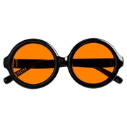 eyekeeper.com Round 100% Blue Light Blocking Orange Glasses Metalless Screwless R2313-B98 Eyeglasses