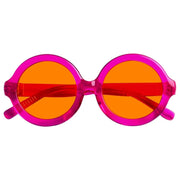 eyekeeper.com Round 100% Blue Light Blocking Orange Glasses Metalless Screwless R2313-B98 Eyeglasses