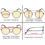 eyekeeper.com Round Anti Blue Light Glasses Yellow Lenses Eyewear LX19029-BB60 Eyeglasses