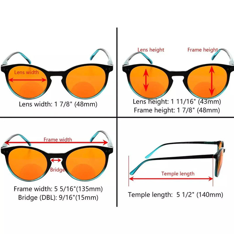 eyekeeper.com Round Bifocal Blue Light Blocking Readers Nighttime DSS005 Eyeglasses