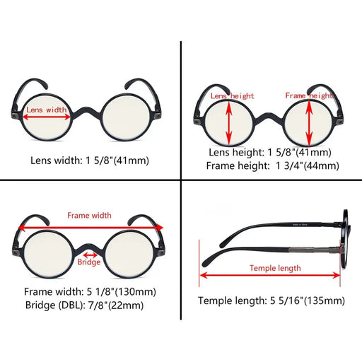 eyekeeper.com Round Blue Light Filter Readers UVR077BX Eyeglasses