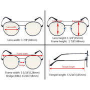 eyekeeper.com Round Blue Light Filter Eyeglasses LX19029-BB40 Eyeglasses