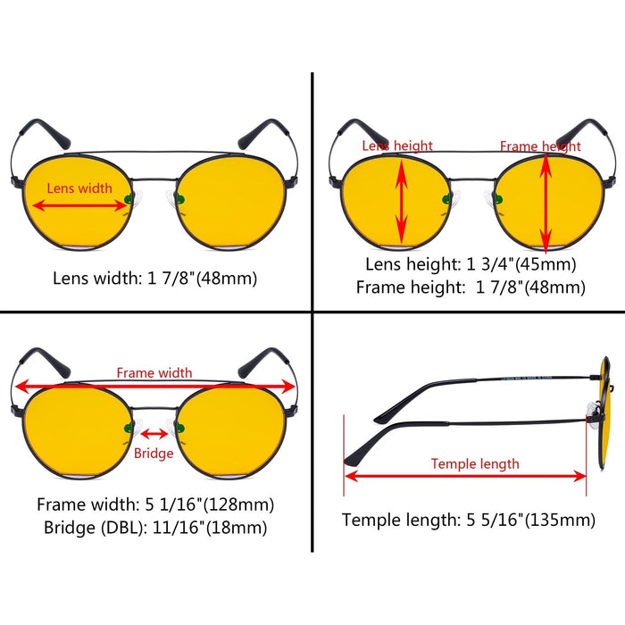 Eyekeeper.Com - Round Blue Light Blocking Eyeglasses Lx19029-Bb90