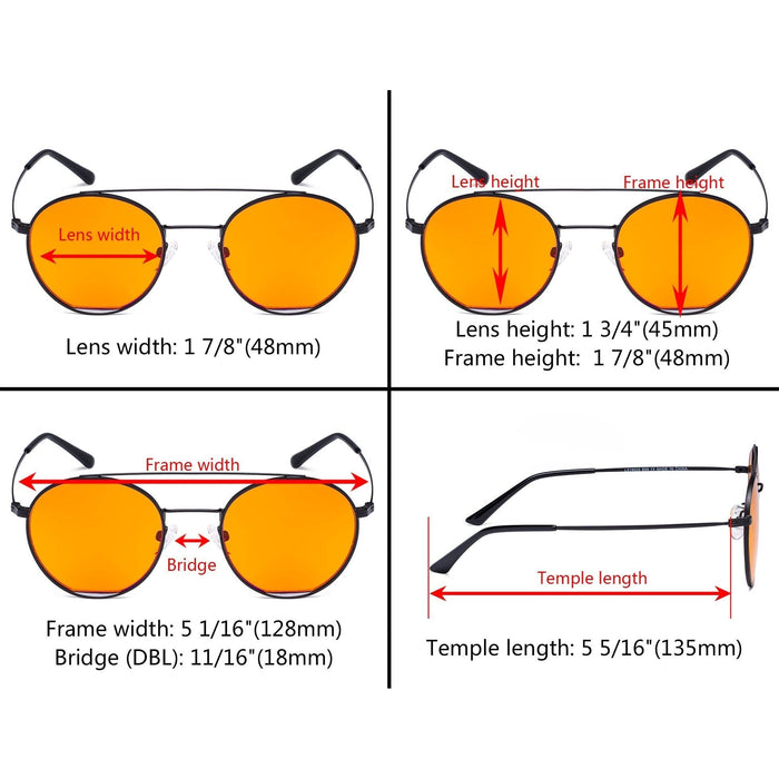 Eyekeeper.Com - Round Blue Light Blocking Eyeglasses Lx19029-Bb98