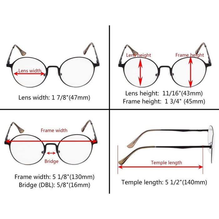 Eyekeeper.Com - Round Full Rim Reading Glasses R15044