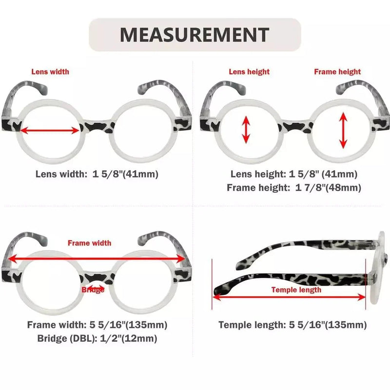 eyekeeper.com Round Reading Glasses with Tortoise Temples Unique Fun Readers R2007Z Eyeglasses
