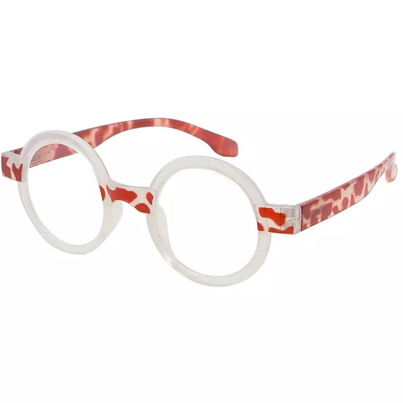 eyekeeper.com Round Reading Glasses with Tortoise Temples Unique Fun Readers R2007Z Eyeglasses