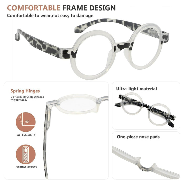 Eyekeeper.Com - Round Reading Glasses With Tortoise Temples R2007Z