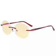 eyekeeper.com Round Rimless Blue Light Blocking Reading Glasses TMWK9910A Eyeglasses