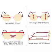 eyekeeper.com Round Rimless Blue Light Blocking Reading Glasses TMWK9910A Eyeglasses