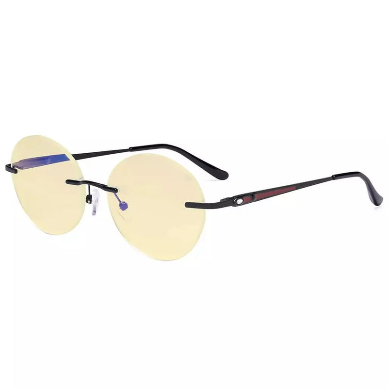 eyekeeper.com Round Rimless Blue Light Blocking Reading Glasses TMWK9910A Eyeglasses