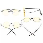 eyekeeper.com Round Rimless Blue Light Filter Reading Glasses UVR15026 Eyeglasses