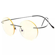 eyekeeper.com Round Rimless Blue Light Filter Reading Glasses UVR15026 Eyeglasses
