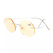 eyekeeper.com Round Rimless Blue Light Filter Reading Glasses UVR15026 Eyeglasses