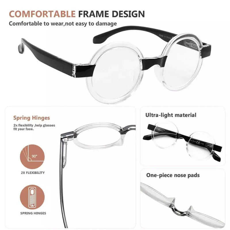 eyekeeper.com Round Vintage Cute Reading Glasses Retro Design Readers R2007T Eyeglasses