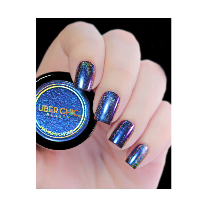 UberChic Beauty Chameleon Holographic Nail Powder: Royalty Suits Me Powder
