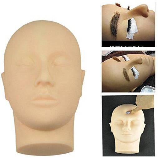 VIP Extensions Rubber Practice Mannequin Manikin Head Eyelashes Makeup Massage Practice