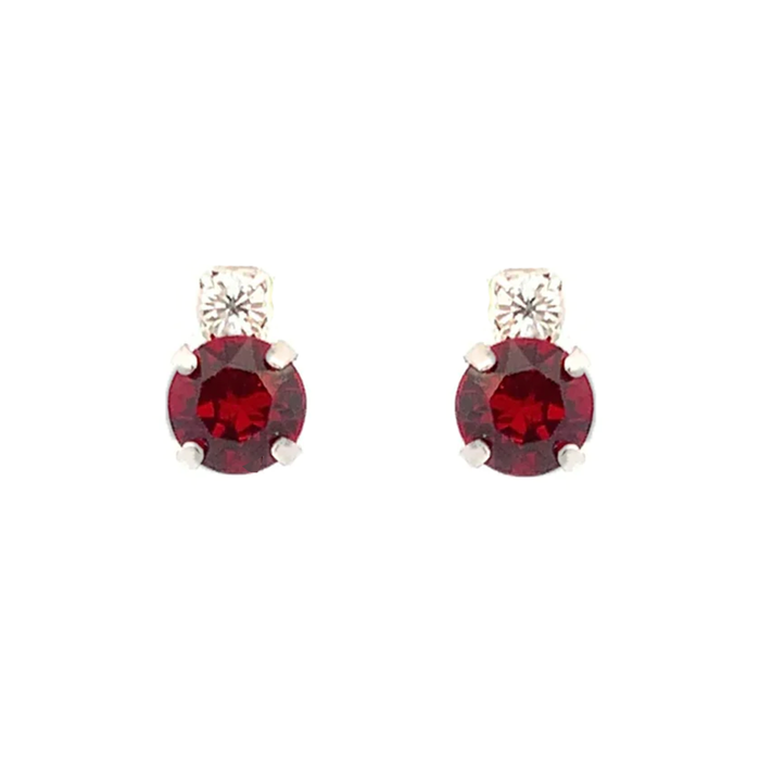 Ruby Birthstone Stud Earrings