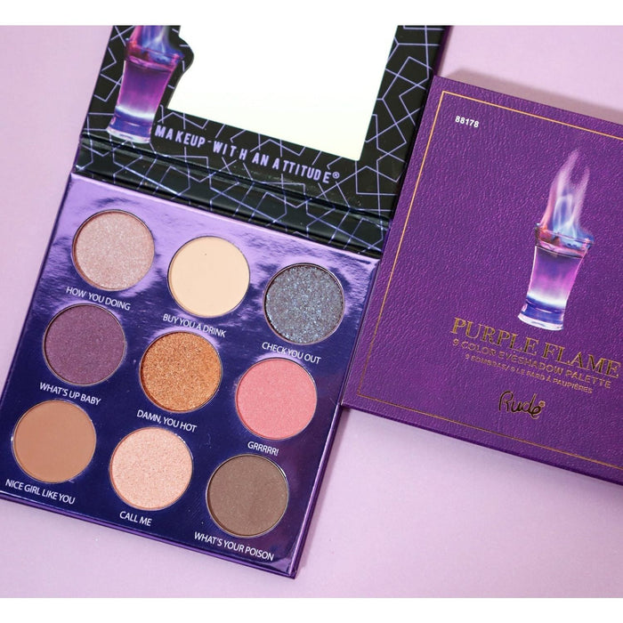 Rude Cosmetics - Rude Cosmetics - Cocktail Party 9 Eyeshadow Palette - Purple Flame