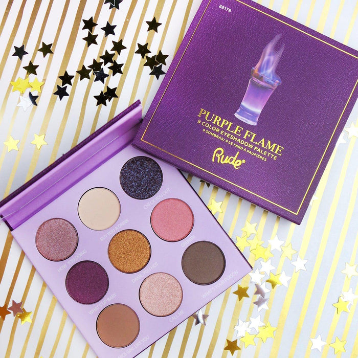 Rude Cosmetics - Rude Cosmetics - Cocktail Party 9 Eyeshadow Palette - Purple Flame