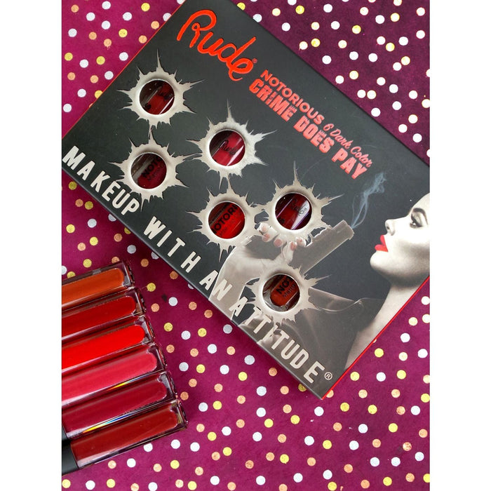 Rude Cosmetics - Rude Cosmetics - Crime Does Pay Notorious 6 Lip Color Set - Dark